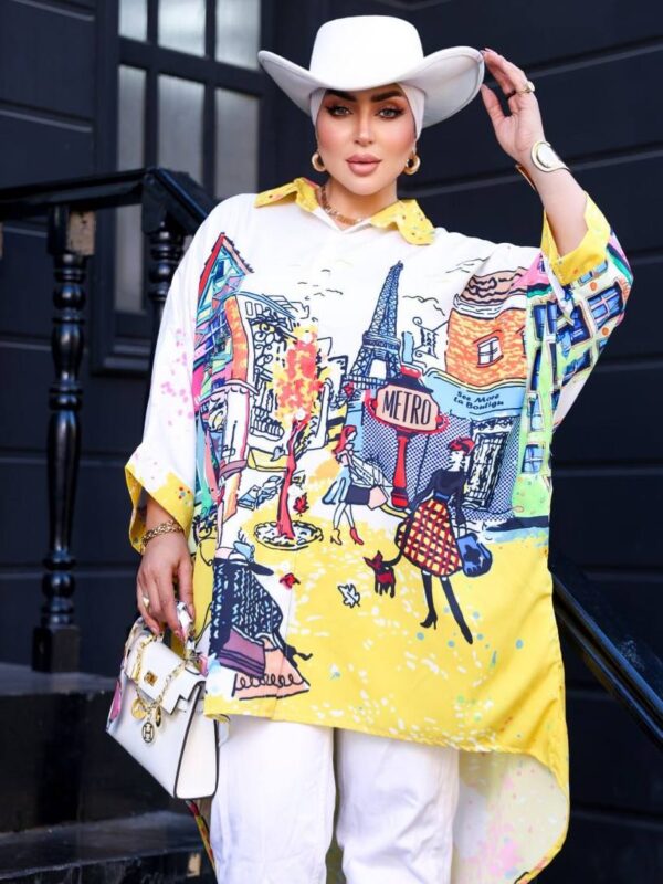 photo_12_2026-07-11_21-08-03 Chic Paris Sketch Printed Loose Tunic