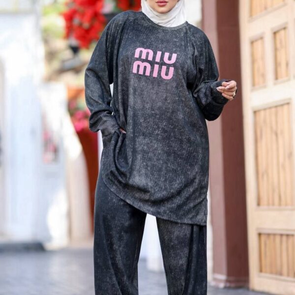 Chic Charcoal Oversized Loungewear Set