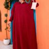 photo_32_2026-07-11_21-08-03 Minimalist Maroon Linen-Look Oversized Abaya
