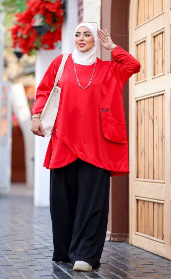photo_46_2026-07-15_22-25-11 Chic Red & Black Modest Suit
