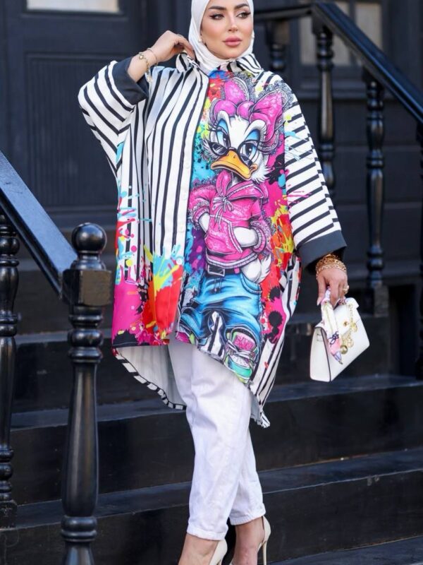 photo_51_2026-07-15_22-25-11 Daisy Duck Striped Tunic Shirt