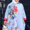 photo_63_2026-07-15_22-25-11 Minnie Print Blue Striped Oversized Shirt