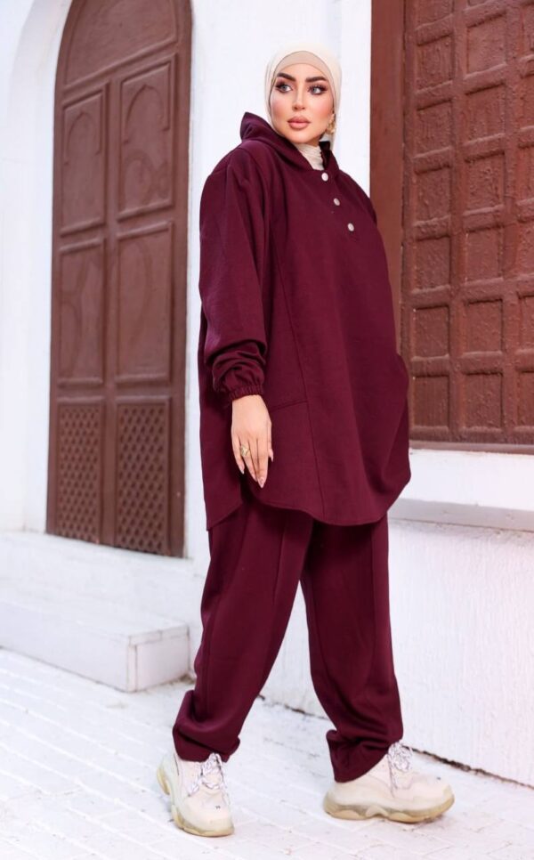 photo_84_2026-07-11_21-08-03 Burgundy Casual Henley Co-ord Set