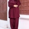 photo_85_2026-07-11_21-08-03 Burgundy Casual Henley Co-ord Set