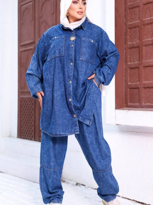 photo_98_2026-07-11_21-08-04 Oversized Denim Two-Piece Shirt & Pants Set