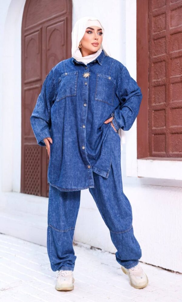photo_98_2026-07-11_21-08-04 Oversized Denim Two-Piece Shirt & Pants Set