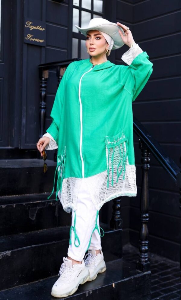 photo_9_2026-07-11_21-08-03 Sporty Emerald Green Oversized Zip-Up Hoodie