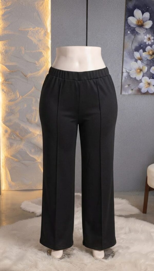 WhatsApp Image 2026-08-10 at 6.19.31 PM (5) Classic Black Elastic Waist Wide-Leg Trousers