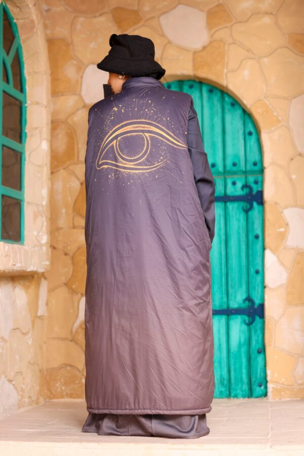Chic Slate Purple Oversized Longline Puffer Vest Coat