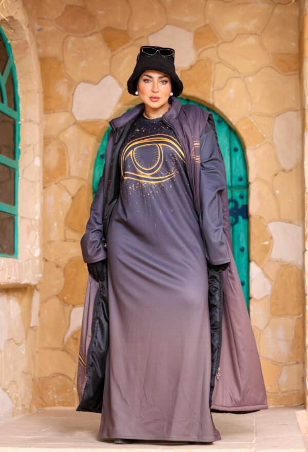Chic Slate Purple Oversized Longline Puffer Vest Coat