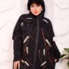 WhatsApp Image 2026-10-08 at 7.36.12 PM (2) Black Longline Hooded Paint Splatter Jacket with Contrast Stitching
